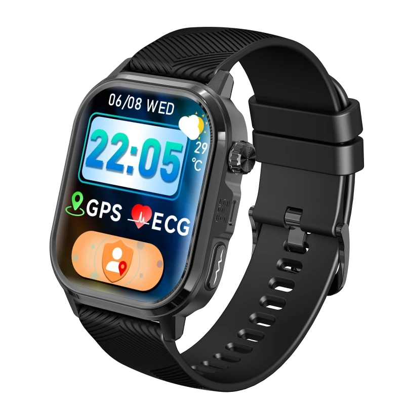 GPS+ECG Health Monitor Heart Rate Sport Fitness Tracker Bluetooth Call Smartwatch SOS Alert Fall Detection Smart Bracelet