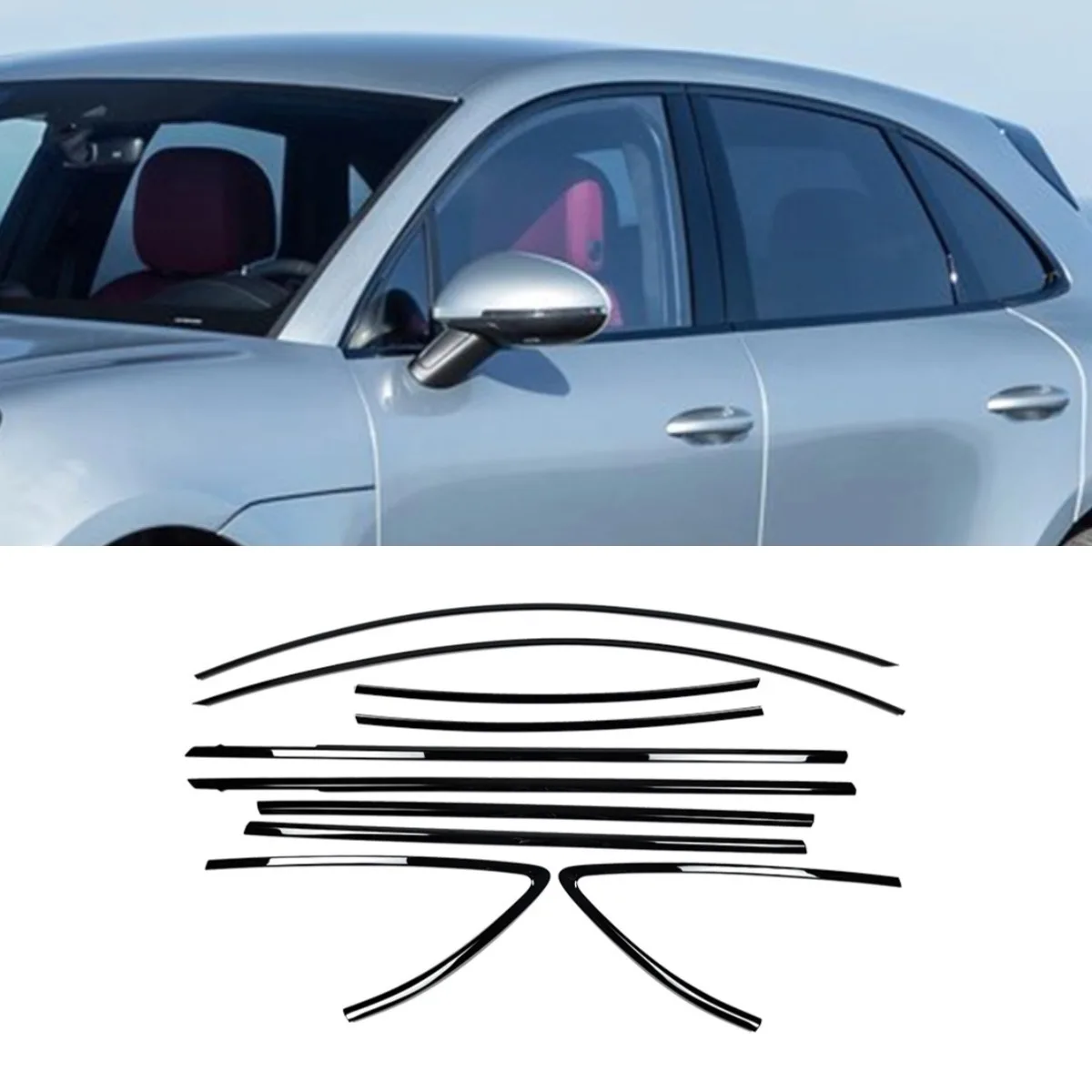 

Car Window Decorative Strip Stainless Steel Door Frame Exterior For Porsche Passat 2014-2025 Body Kit Car Accessories