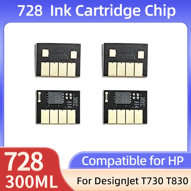 Compatible HP728 Chip For HP 728 728XL Ink Cartridge 300ML For HP DesignJet T730 T830 Printer F9J68A F9J67A F9J66A F9J65A F9K17A