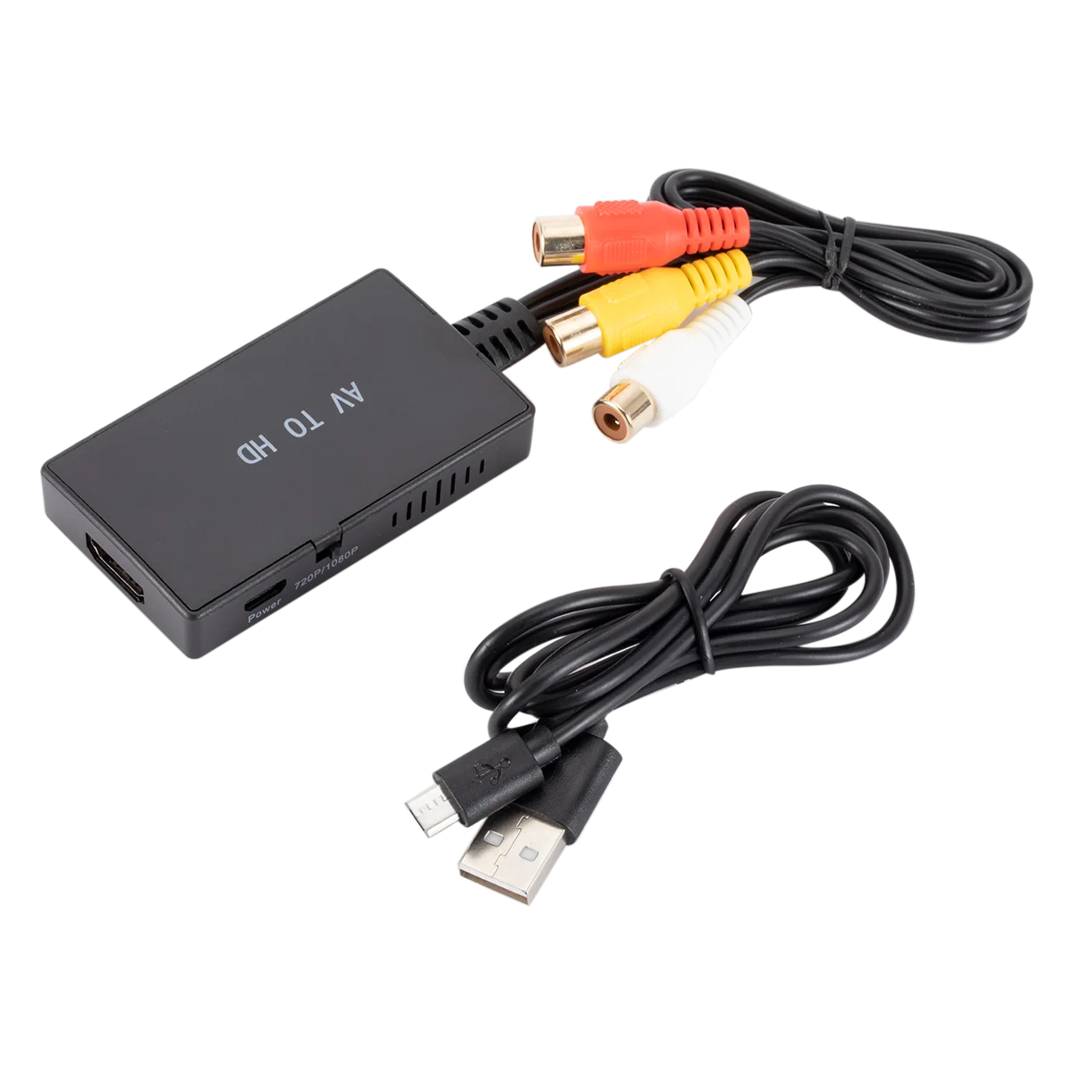 Adapter zgodny z AV/RCA na HDMI do telewizorów DVD HD STB kompatybilny z konwerterem wideo AV S-VIDEO PS2/PS3, 720P / 1080P