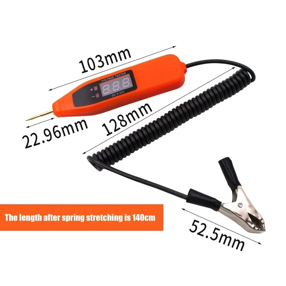 Pen For Car Boat Voltage Tester NEW 5-32V Car Electrical Circuit Test Pen Digital Electric Voltage Power Test Pen Probe Car Test