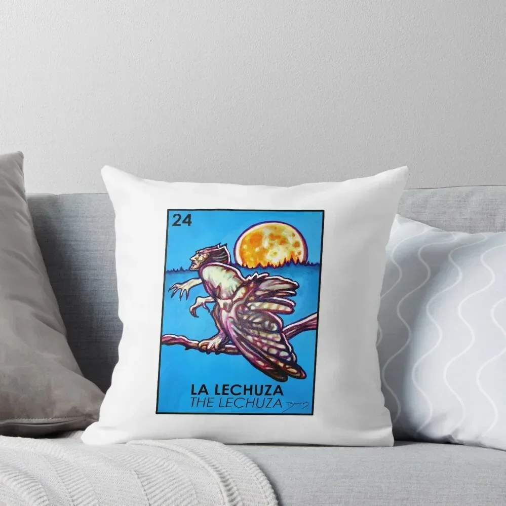 La Lechuza - The Lechuza Loteria Throw Pillow Marble Cushion Cover Covers For Sofas pillow