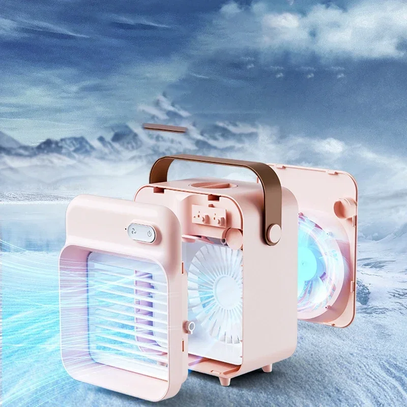 Cooler 1PC Desktop Portable Desktop Spray Fan USB Charging Desktop Small Air Conditioner Easy Mini Air Conditioner