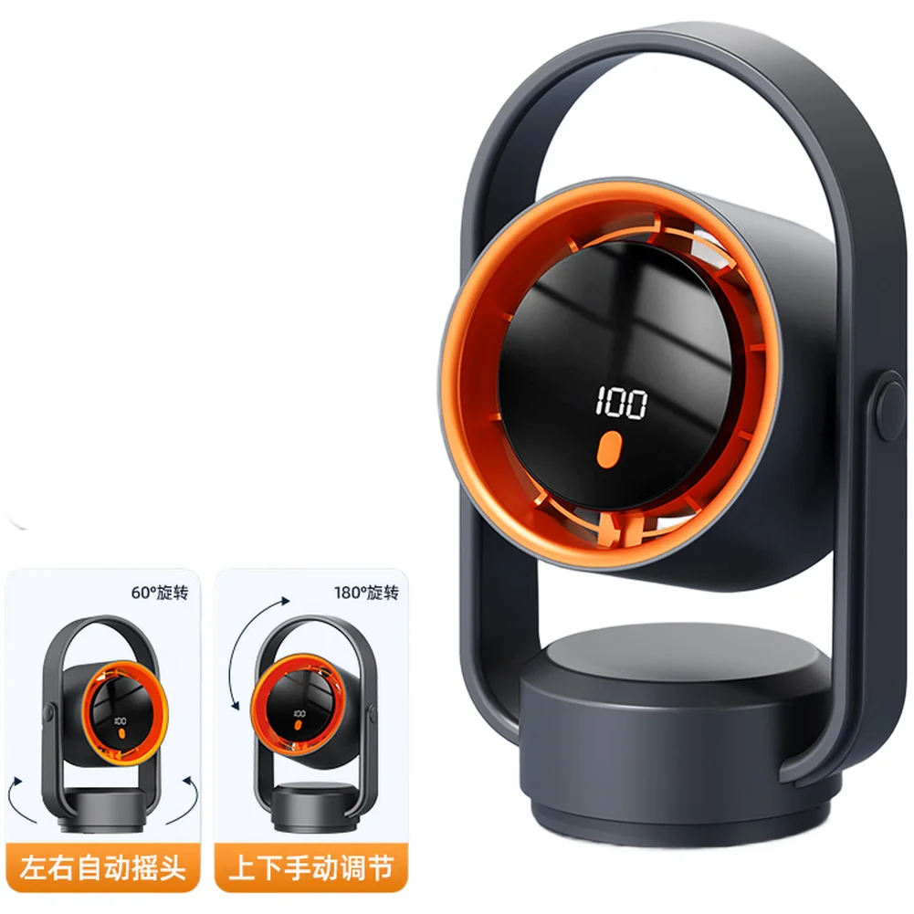 

High Speed Bladeless USB Desk Fan With Auto Oscillation 5 For Velocity Settings Air Circulator Desk Fan Bladeless Quiet