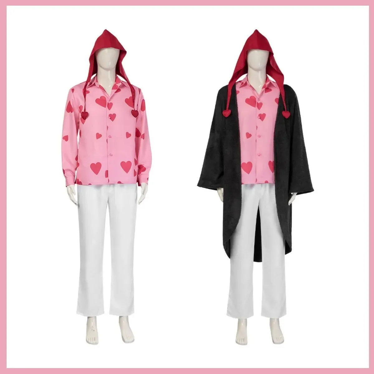 costume-de-cosplay-anime-donquixote-rosinante-corazon-chemise-rose-veste-en-peluche-noire-cape-chapeaux-pour-hommes-costume-de-fete-de-carnaval-d'halloween