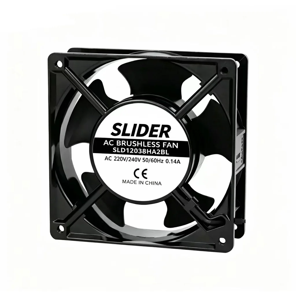 

Вентилятор осевой SLIDER AC 110В/220В 120мм 12038 SLD12038HA2BL с высоким воздушным потоком, бесшумный, для серверных стоек и шкафов управления