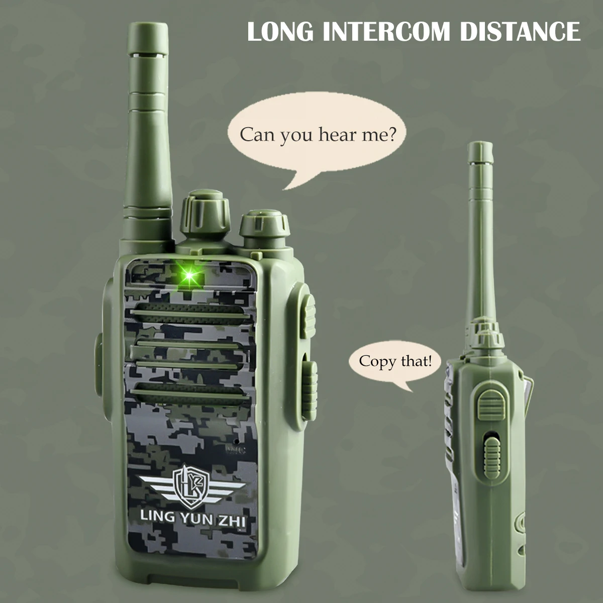 2 ชิ้นอิเล็กทรอนิกส์ Long Range Walkie Talkie ของเล่น Intercom Mini Interphone เสียงดิจิตอลการสื่อสารเกมในร่มและกลางแจ้ง