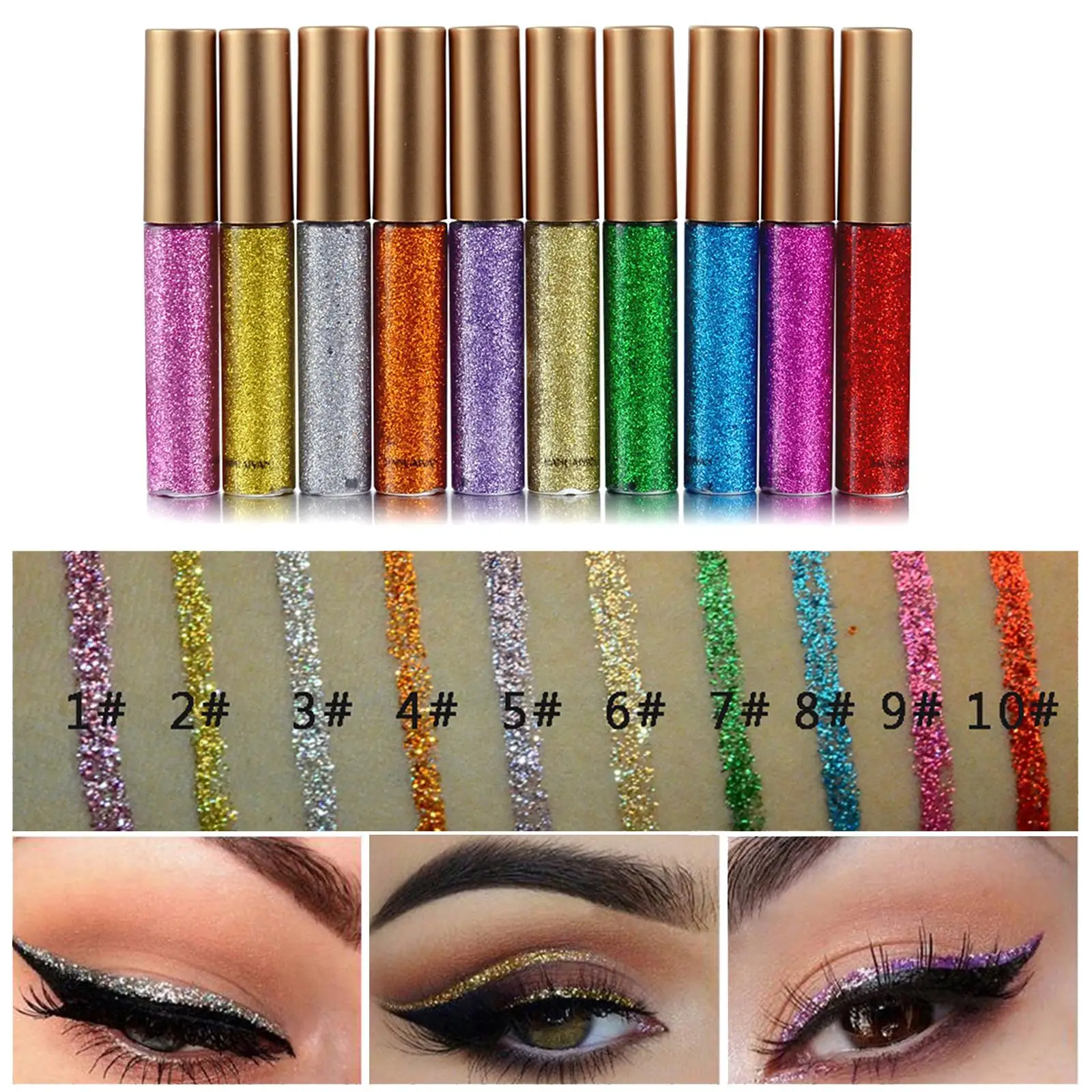 Eyeliner Shimmer Eyeshadow Long Lasting Eye Shadow Colorful