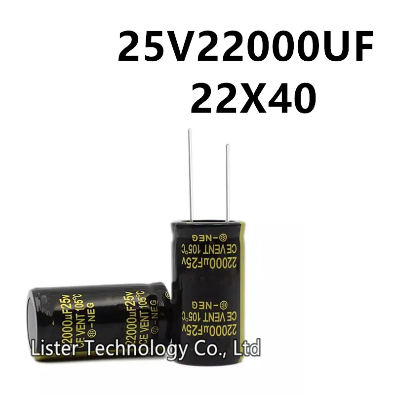 2pcs/lot 25V 22000UF 25V22000UF 22000UF25V volume: 22x40 22*40 High frequency low resistance aluminum electrolytic capacitor