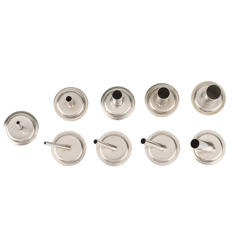 9Pcs 45 Degree Bending Hot Nozzle Replacement Hot Air Nozzle For QUICK 861DW Soldering Station