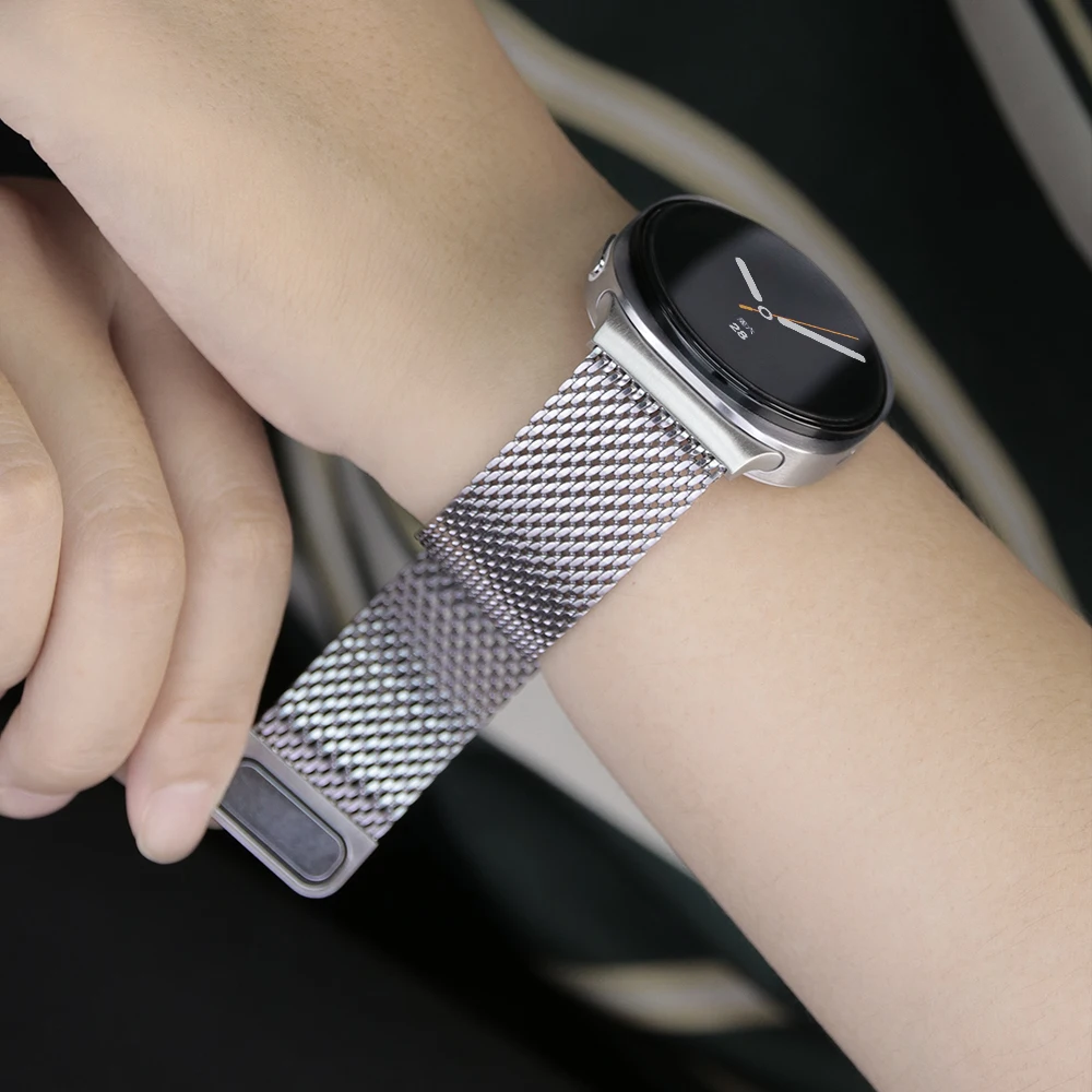 メンズビジネスストラップ サムスンギャラクシーウォッチ8 40mm 44mm用 ステンレススチールブレスレット ギャラクシーウォッチ8クラシック46mm用 メタルリストバンド