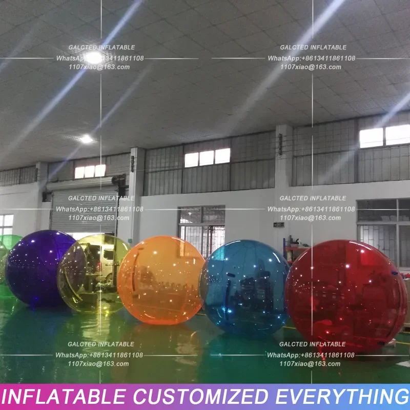 كرة المشي المائية كرة زورب 2 متر بولي كلوريد الفينيل كرة الهامستر البشرية نفخ بالون الماء معدات اللعب المائي الرقص الواضح
