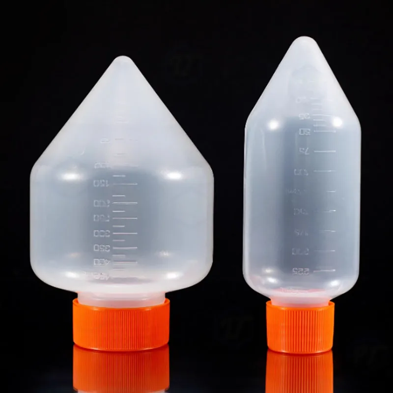 1PCS 6PCS pointed bottom centrifuge bottle 250ml500ml centrifuge bottle with lid PP material