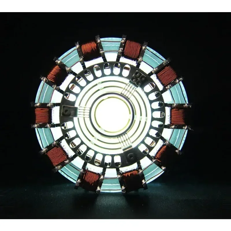 1:1 scale Iron Man Arc Reactor A generation of glowing ironman heart model with LED Light Figure Display box Home decor ornament