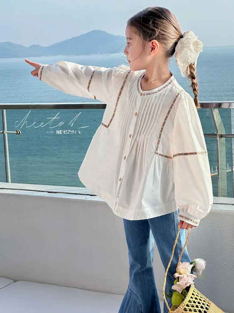 

Tutu Little Elephant Children's round Ne Doll irt Faionable Spring Clothing for Girls Cotton 00% Loose Fit Long Sve