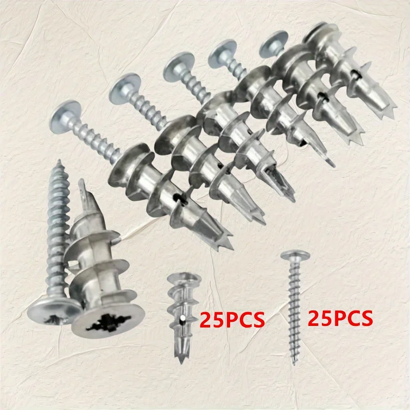 25 Satz diamantbeschichtete Platinenankern, spiralförmige Expansionsschrauben, robuste Metallwandankern, Spiralexpansionsrohrschraube, eingebettet – Detail 4