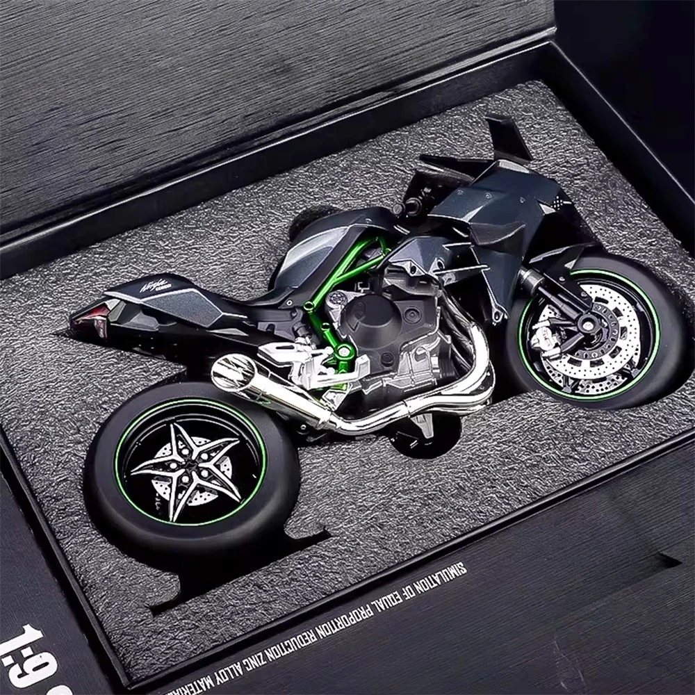 1:9 H2R S1000RR Motorfiets Miniatuur Model Speelgoed Legering Diecast Schokabsorptie Motor Modellen Collectie Decoratie Cadeau voor Jongen