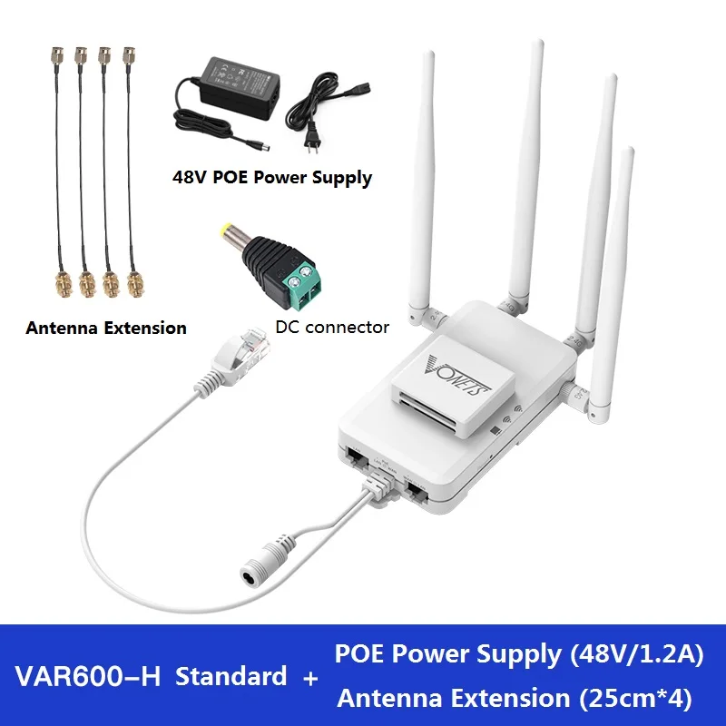 

VONETS Gigabit PoE 2.4GHz WiFi Router Wireless Bridge Repeater WiFi to Ethernet Adapter 1000M Range Extender DVR IoT High Power