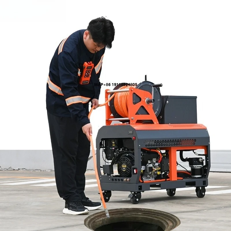 AMJET 4350psi4gpm Sewer Jetter 60L Water tank Sewer Pipe Cleaner Machine Sewer Drain Cleaner 8in for Home Plumbing Unblocking.