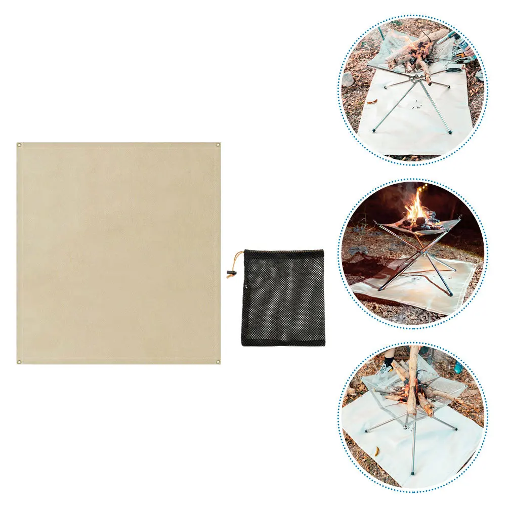 

1Set Fire Retardant Blanket Fireproof Mat Outdoor Camping Heat Resistant Fireproof Cushion Bbq Accessory Fire Mat