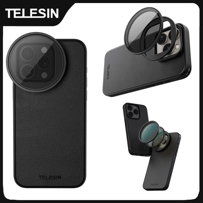 TELESIN Phone CPL VND Filter For iphone 15 pro 15 pro max with Phone  Protective Case Lens Filter For iphone Accessories