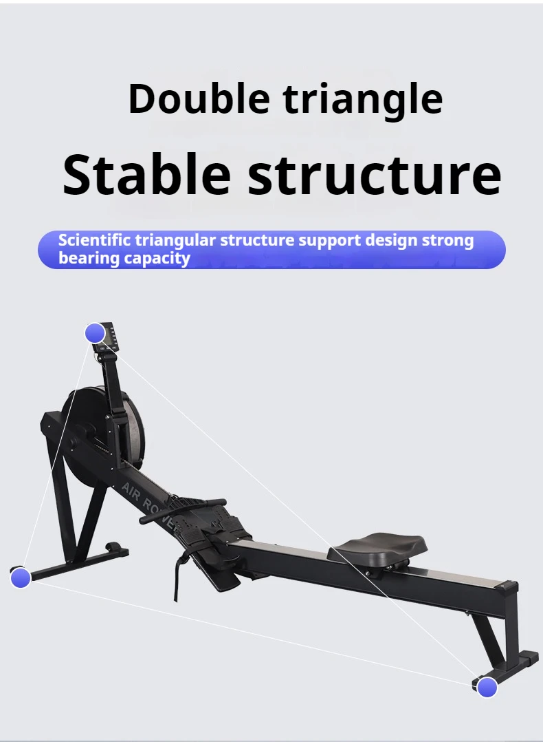 Wind Resistance Rowing Machine Commercial Workout Fitness Equipment Sports Home Gym Resistance adjustable Aerobic exercise