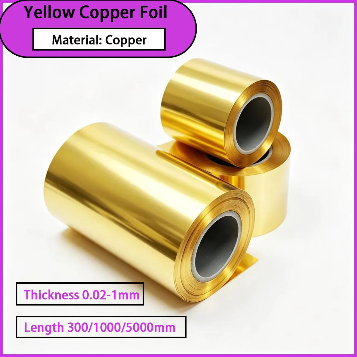0.02-1mm thick brass foil suitable for crafts, furniture decoration, signage, handmade cultural and creative industries, etc