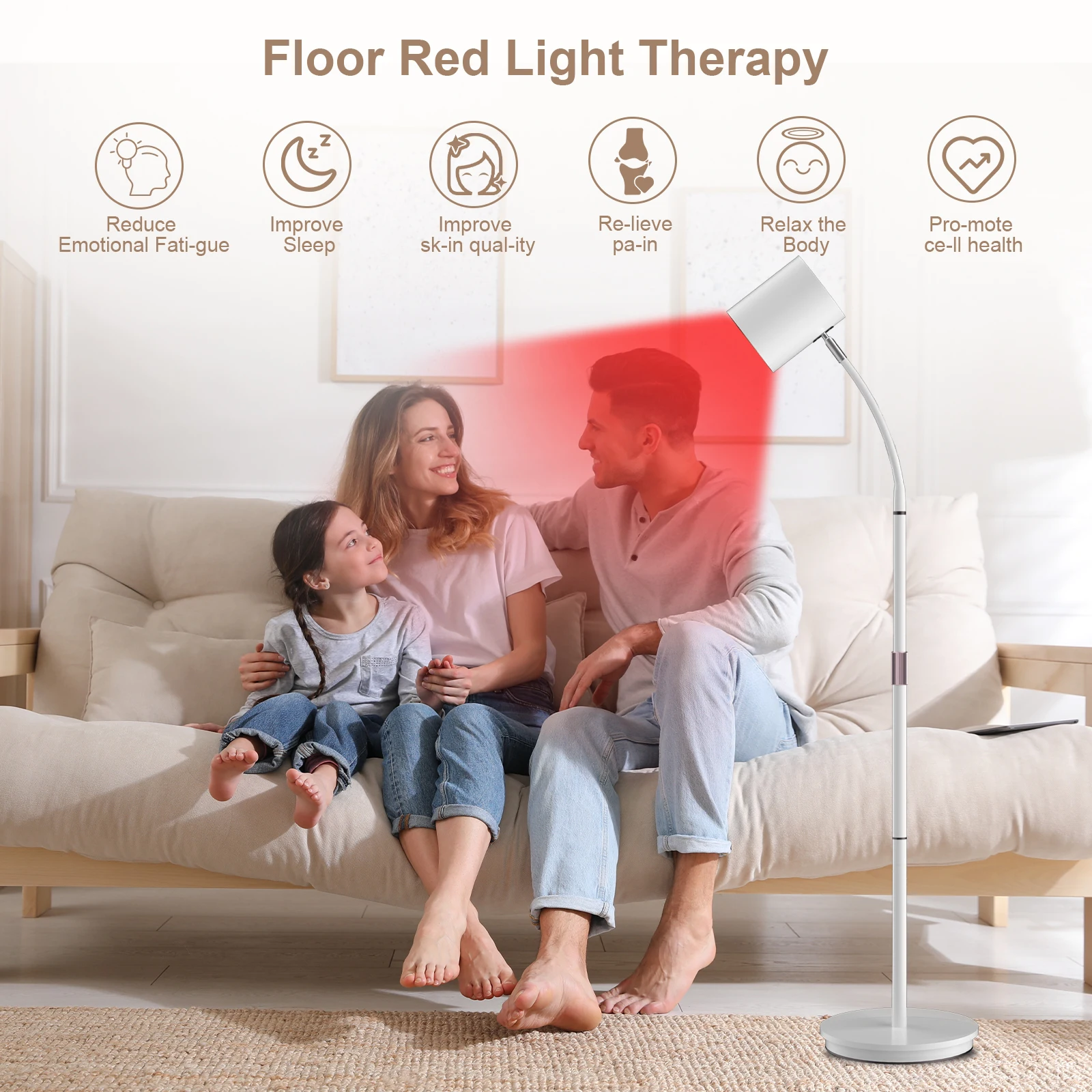 

Лампа для облучения всего тела, напольная, красного цвета, с регулируемой мощностью, с функцией таймера, лампа для красной светотерапии ‌