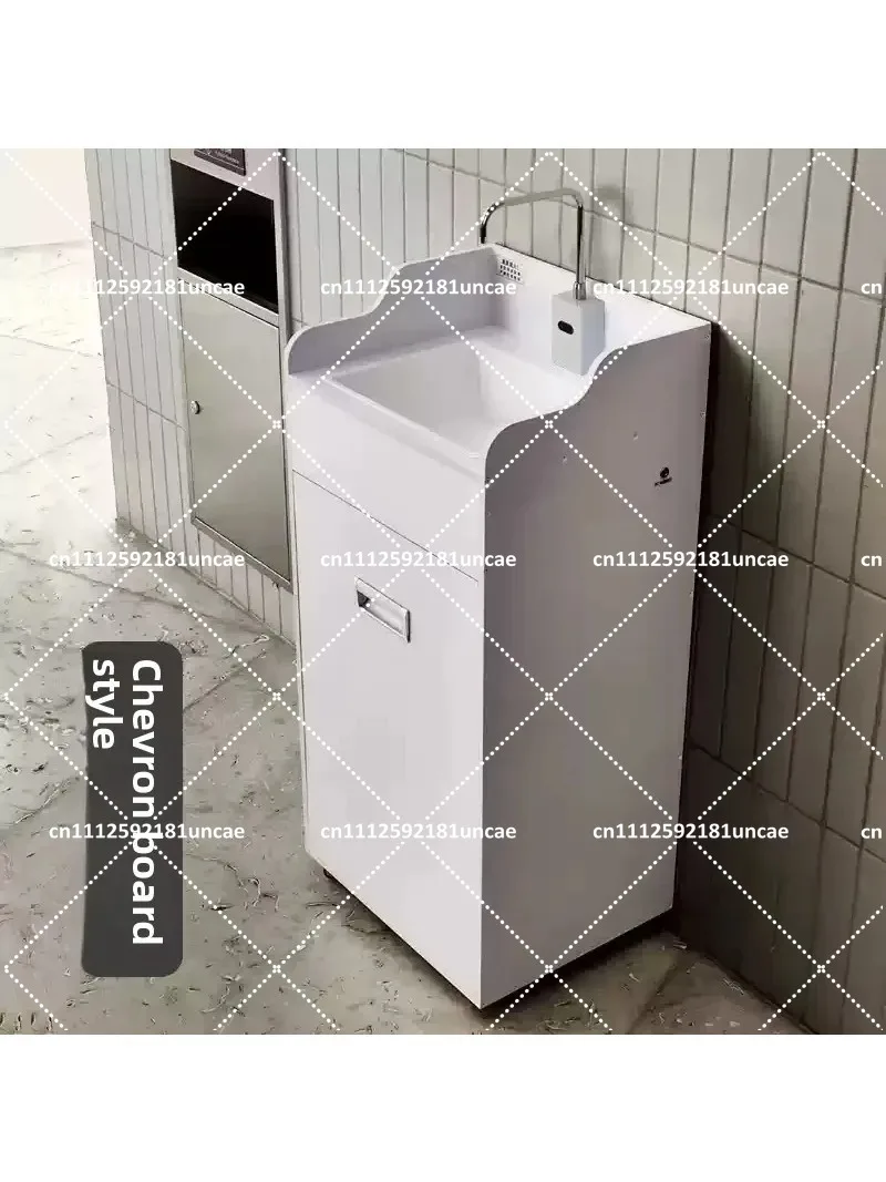 Portable Water Storage Sink for Mobile Washbasin, No Pipe Connection Needed, Touch-Free Water Dispenser