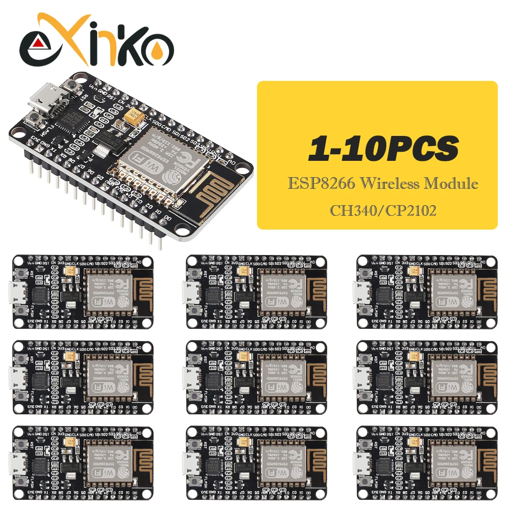 1-10pcs Wireless Module CH340/CP2102 NodeMcu V3 NodeMcu V2 Lua WIFI Internet of Things Development Board Based ESP8266 ESP-12E