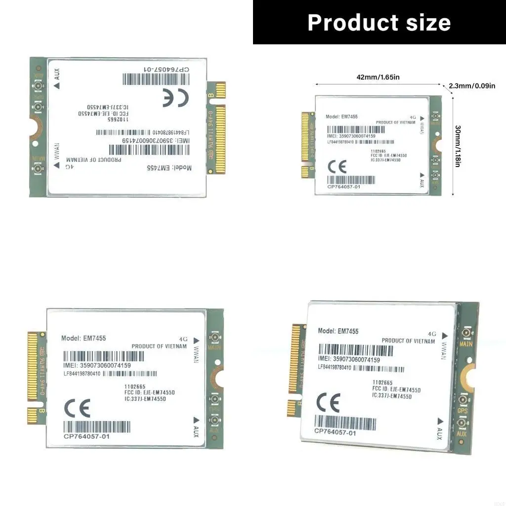 900F EM7455 LTE Wireless Networking Card For Robotics USB Adapter Energy Efficient Miniature Size Wide Platform Compatibility