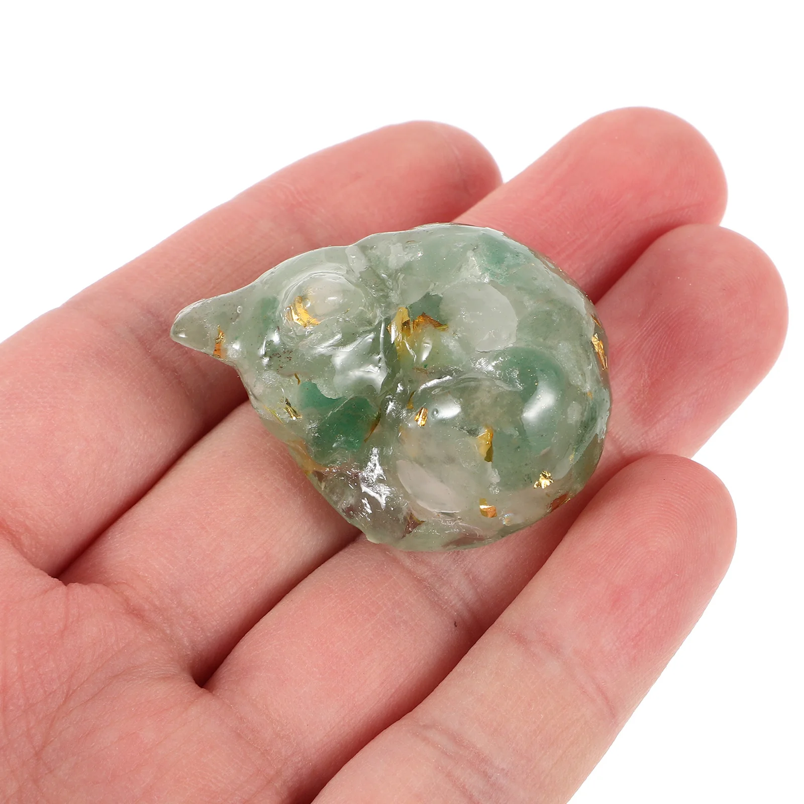 

2Pcs Crystal Cat Sculpture Mini Carving Small Animal Statue Stable Desktop Decoration Garden Ornament Cat Crystal Decor