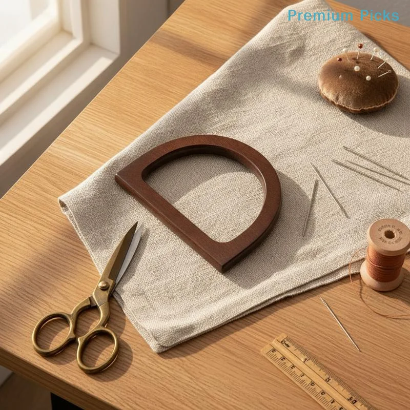 portableUniversal Fit Wood Half Circle D-Shaped Bag Handle 1Pcs Replacement for Most Handmade Crochet Knit Bags DIY Lovers