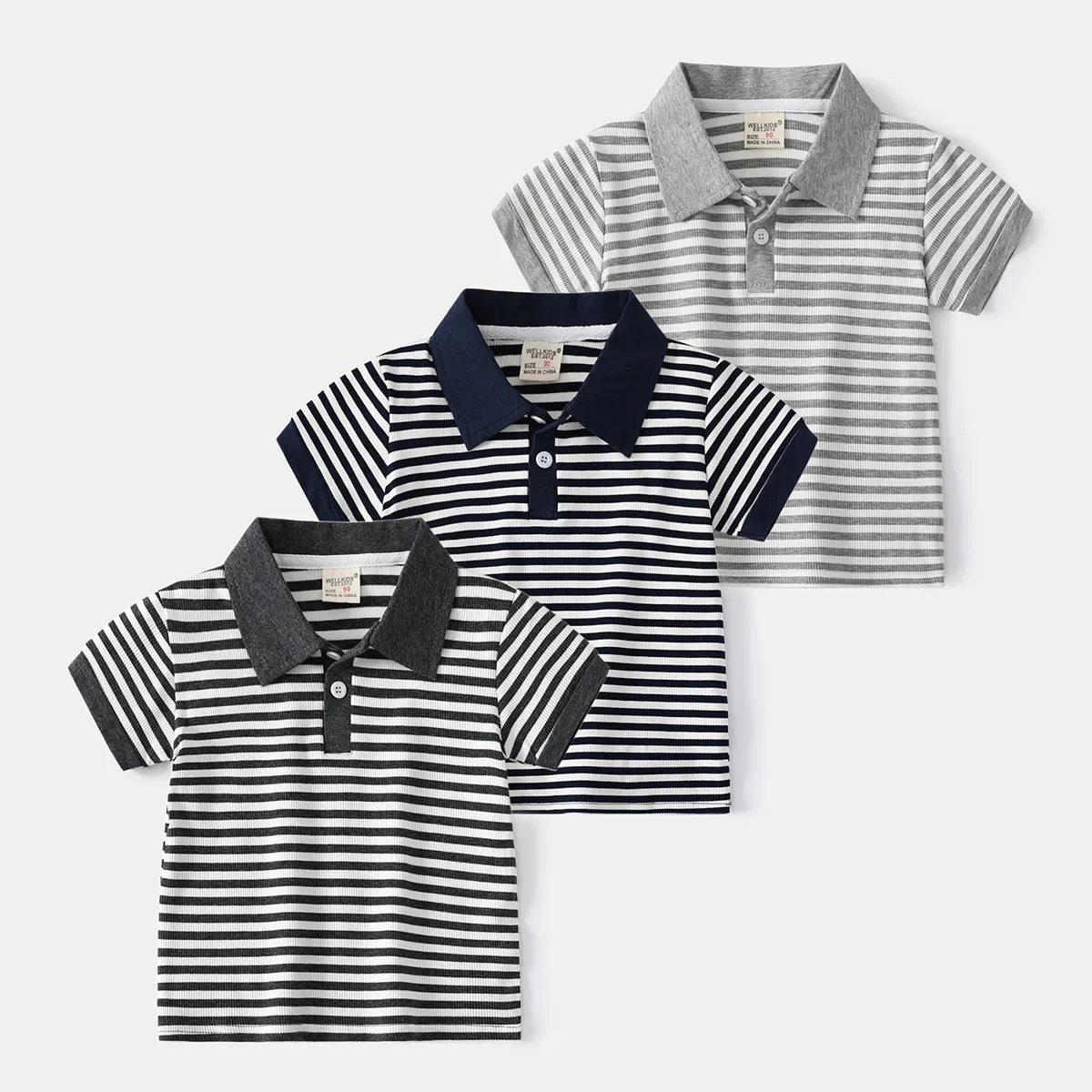 Toddler Boys Polo Shirts Kids Summer Clothes Baby Boys Girls Shirts Short Sleeve Cotton Shirt for Boy Collar Tops Tees 2-9 Years