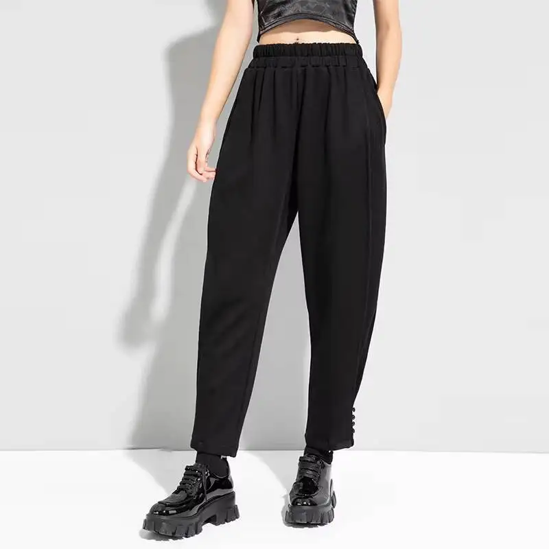 สุภาพสตรี Conical กางเกง Harun กางเกงฤดูใบไม้ผลิและฤดูใบไม้ร่วงใหม่เล็บบุคลิกภาพแฟชั่นความรู้สึกหลวมขนาดใหญ่กางเกง