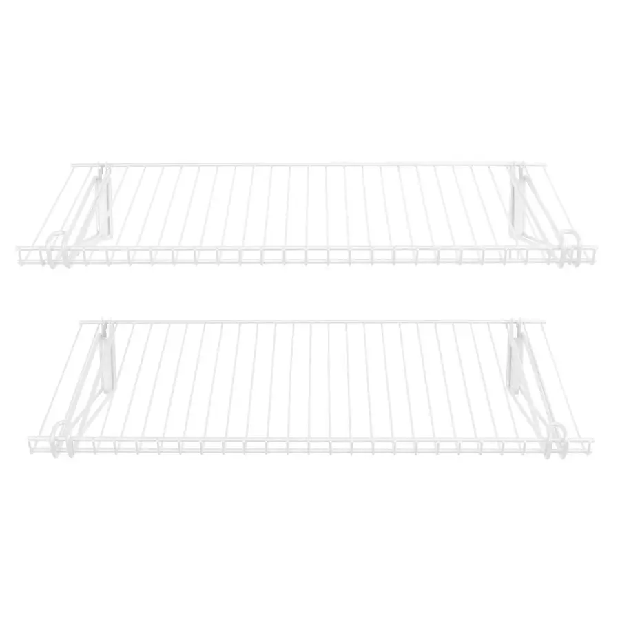 

Configurations 26 Shelving Kit, Set of 2 Shelves, White, Expandable, Organization for Home Laundry Bathroom Mudroom Pantry Linen