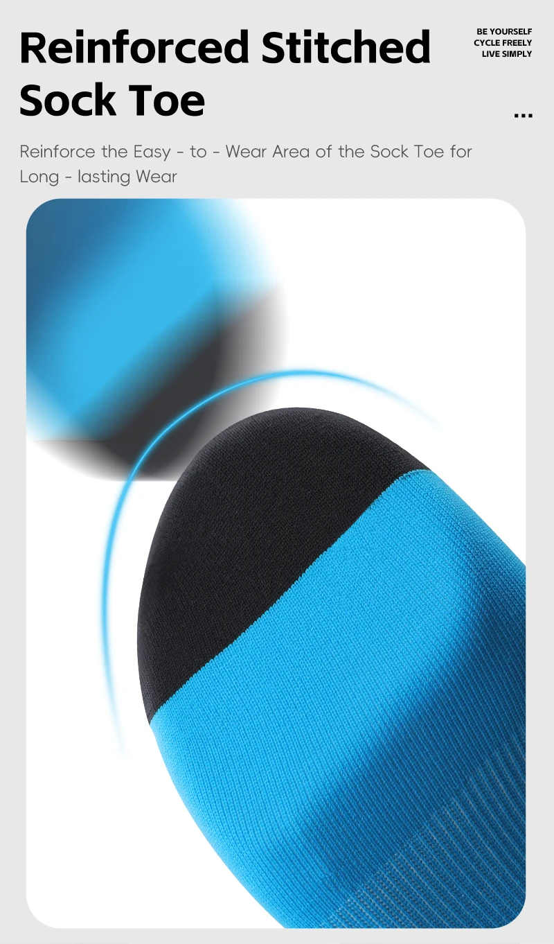 WEST BIKING Fahrradsocken für Männer und Frauen, Schnelltrocknende Sportsocken, 1/2/3 Paar, Atmungsaktive Lauf- und Fahrradausrüstung, EU-Größe 37-43 – Detail 7