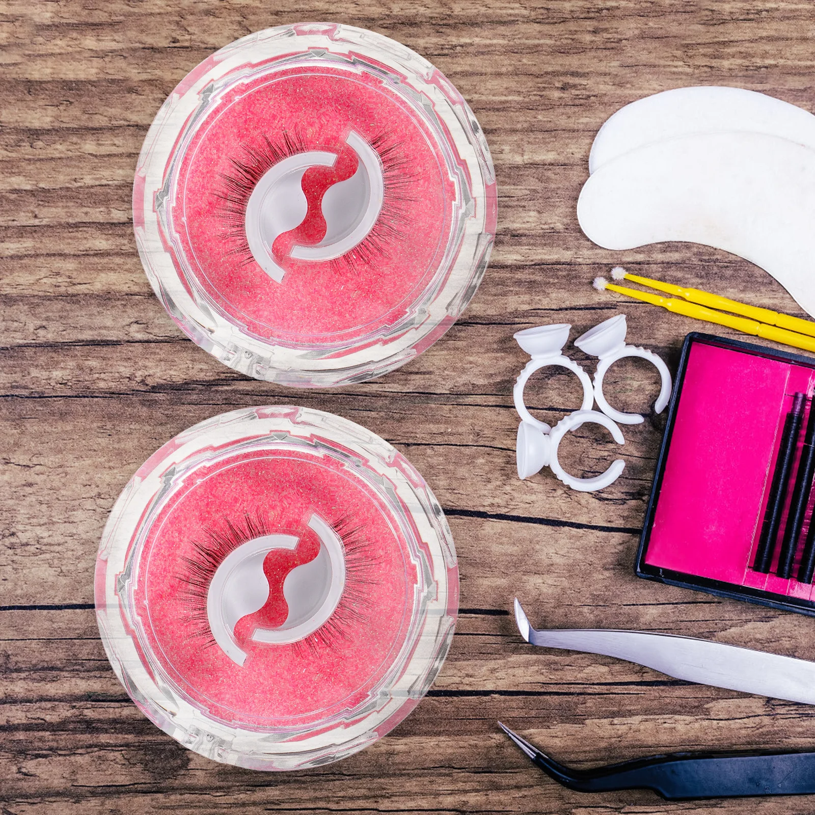 1 Paar selbstklebende falsche Wimpern, natürliche, langlebige Locken-Make-up-Wimpern, Cosplay-Augenzubehör, Verlängerungswimpern