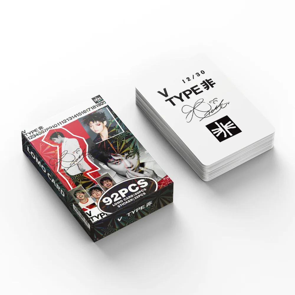 

92 K-pop mini photo cards, single-person scrapbook stickers, double-sided LOMO cards, celebrity support collectible cards