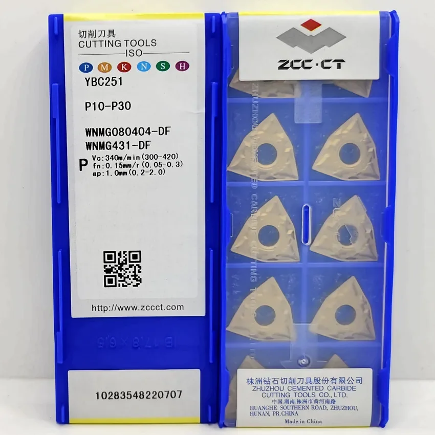 WNMG080404-DF YBC251/WNMG080408-DF YBC251/WNMG080412-DF YBC251 WNMG431 WNMG432 WNMG433 ZCC.CT CNC blade carbide insert 10pcs/box