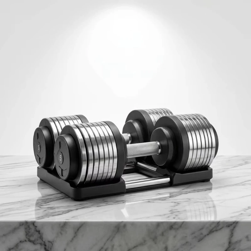 Newly Designed Free Weight Electroplated Adjustable Dumbbell Set Home Gym Fitness Equipment Barbell Converter Strength Training