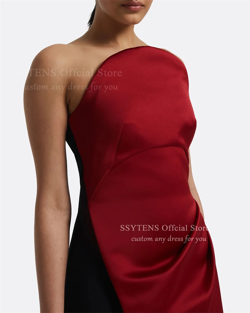 SSYTENS Elegant Contrast Evening Dresses Backless Sleeveless Strapless Vestido De Festa De Casamento Party Dresses Customized