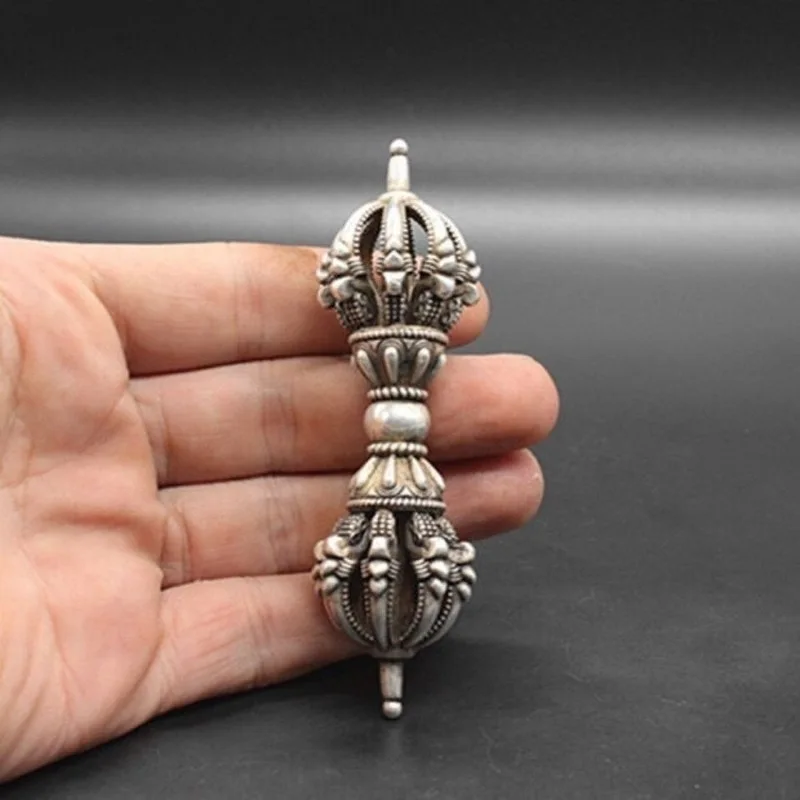 -style copper ornament, antique miscellaneous collectibles, home decoration crafts, nine-pronged vajra