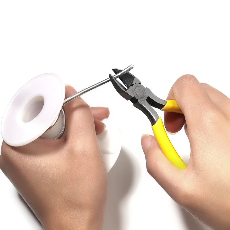 1pc/set Yellow Jewelry Making Pliers DIY Nail Art Diamond Removal Pliers Jewelry Handmade Beading Wire Cutting Clamping Tools