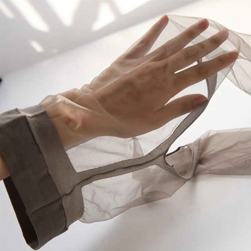 DOIAESKV جديد 0D مثير تنفس الجوارب شفافة Crotchless النساء جوارب طويلة رقيقة جدا النايلون الجوارب الإناث بسط جوارب