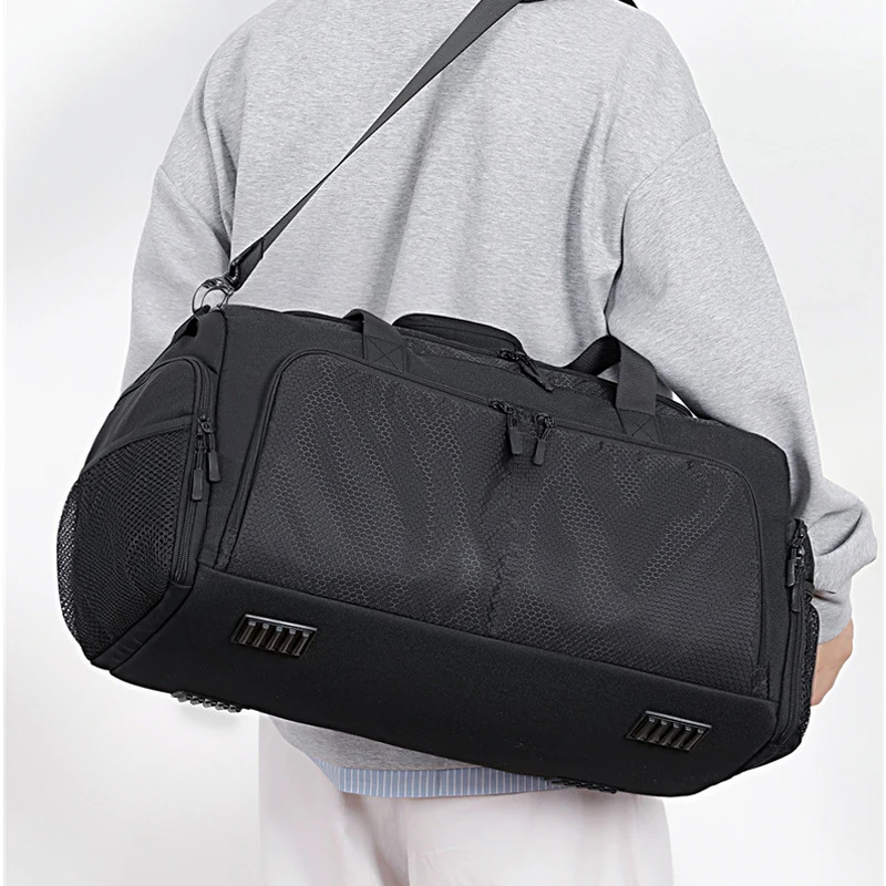 Nylon Fitness Bags, Dry Wet Separation Yoga Exercise Bag, Large Capacity High-End Travel Sling Bag, Sports and Fitness Bag
