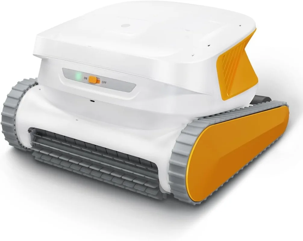 

3 Cordless Robotic Pool Cleaner, 150W Pool Vacuum with Wall Climbing Function, 200mins Runtime, 2 Brushless Motor + 4.1L F