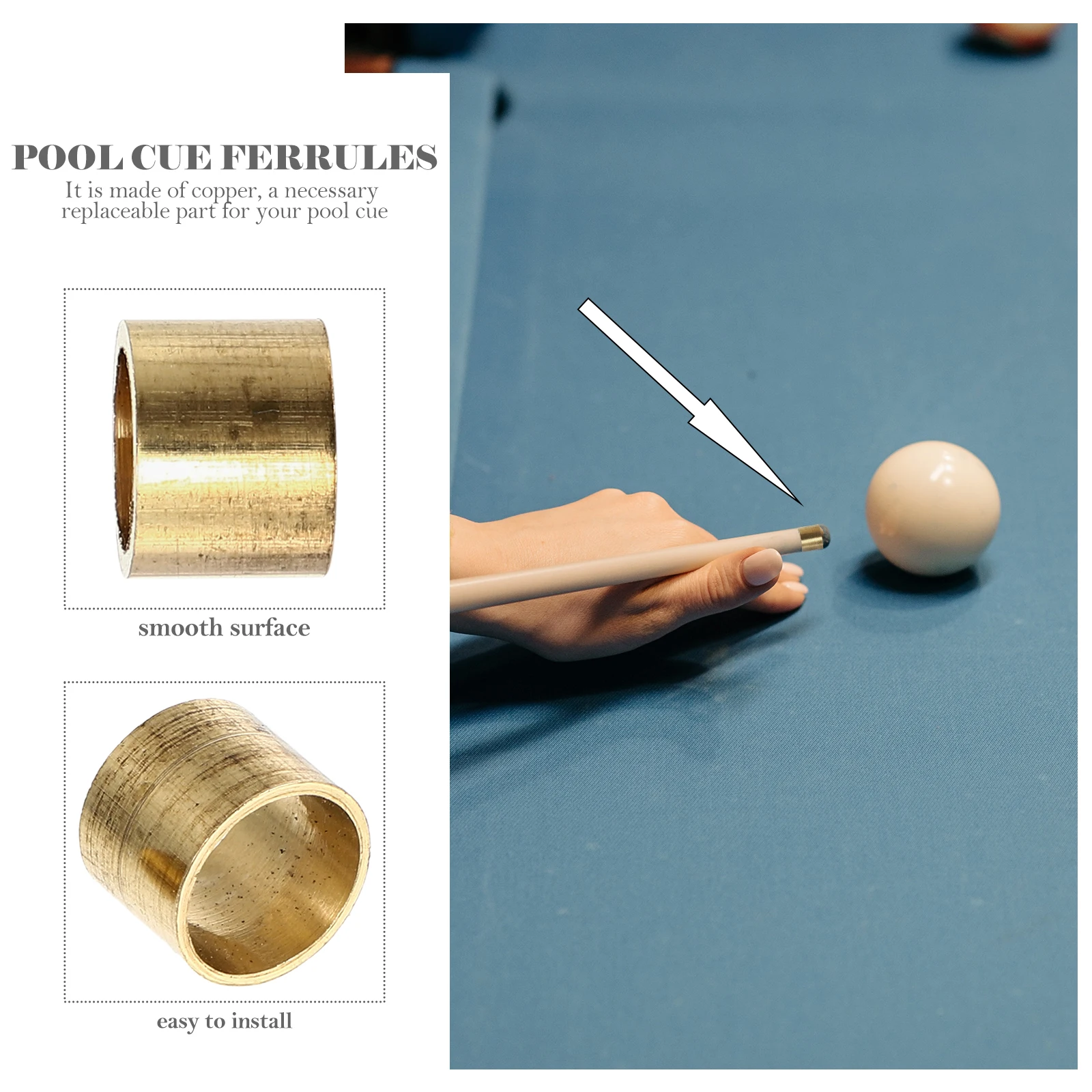 20 قطعة من حلقات البلياردو النحاسية لحلقات البلياردو قطع غيار متينة مثالية للحفلات تعزز العلاقات وتوفير الوقت