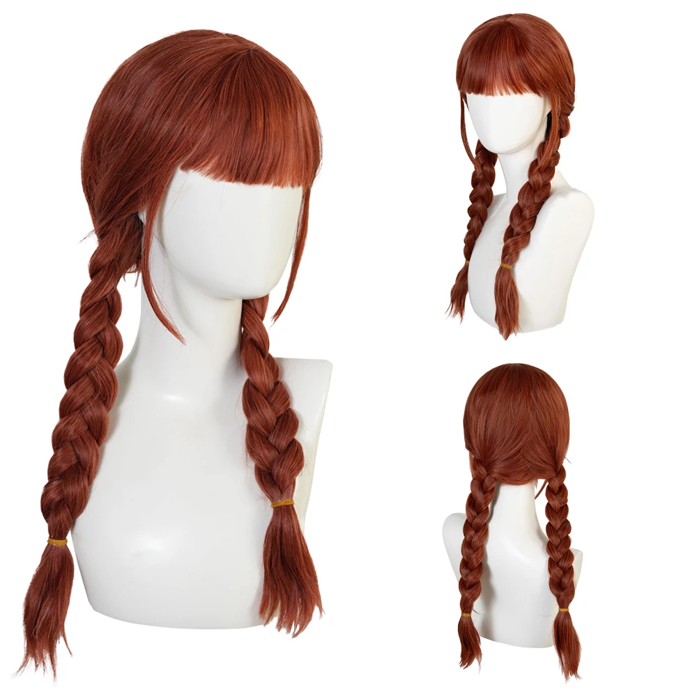 ضفائر شعر صناعية من الأربعاء آدامز كوسبلاي باللونين الأسود والبني مناسبة لحفلات الهالوين اليومية المقاومة للحرارة #2