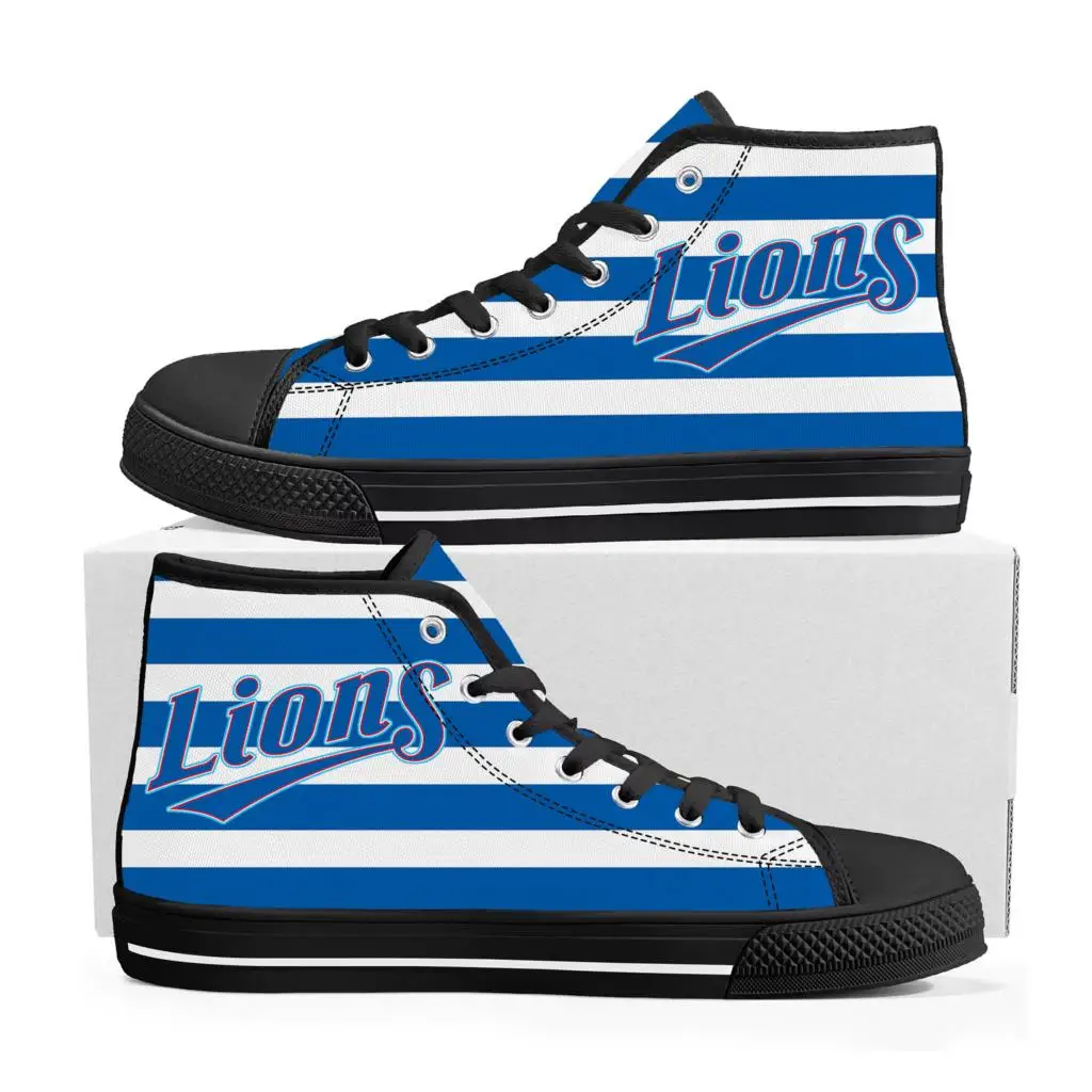 라이온즈 Daegu Lions baseball High Top High Quality Sneakers Mens Womens Teenager Canvas Sneaker Casual Custom Made Shoes Customize